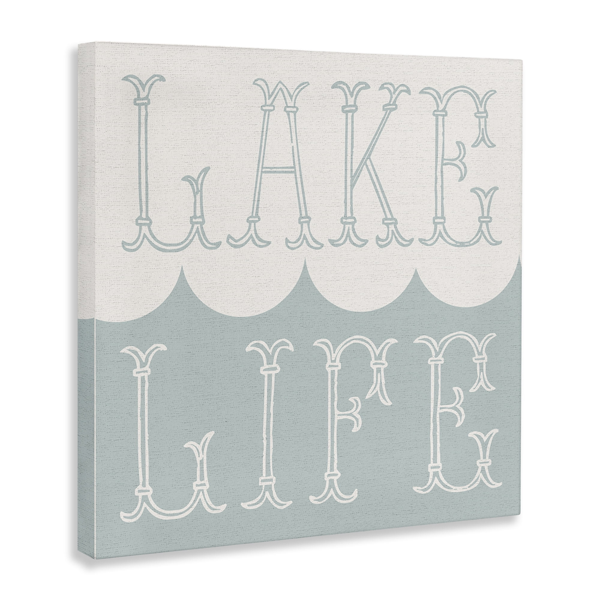 Stupell Industries Lake Life with Wave Nautical & Beach Painting Wrapped Canvas Art Print Wall Art, 17 x 17