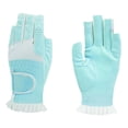 thumbnail image 4 of Guantes de golf de encaje para mujeres Guantes de medio sin alivio transpirable. Azul 20, 4 of 8