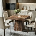thumbnail image 3 of Demi Bonn 31" Modern Square Dining Table for 4 People, Wood Farmhouse Kitchen Dinner Table for Dining Room, Living Room Furniture, Rustic Brown, 3 of 7