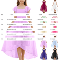 thumbnail image 3 of EnJoCho Girls Chiffon Junior Bridesmaid Dress Square Neck Flutter Sleeves High Low Formal Party Flower Girl Wedding Holiday Dance Pageant Evening Gown, 3 of 3
