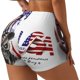 thumbnail image 1 of Fotbe Patriotic Skull Art Shorts Sin Costuras – Shorts Deportivos de Cintura Alta para Mujer, Elásticos para Gimnasio, Yoga, Running o Ciclismo-X-Large, 1 of 8
