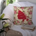 thumbnail image 3 of Hermit Crab Shabby Chic Yellow Roses Fabric Decorative Pillow, 3 of 4