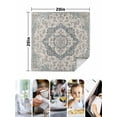 thumbnail image 4 of Beige Boho Floral Cloth Napkins Set of 6 Reusable Dinner Napkins, Medieval Vintage Ethnic Flower Abstract Cocktail Napkin Washable Table Napkins for Wedding/Holiday Party/Baby Shower 20"x20", 4 of 7