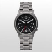 BERNY Titanium Watches for Men, Japanese Quartz Movement Men's Field Watch, 5ATM Waterproof Military Wristwatch for Men, Analog Sport Watches with Super Luminous, Black