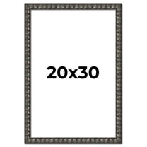 20x30 Frame Black-Brown Medieval Solid Wood Picture Frame | 1.5 Inch Moulding Width | Gotham