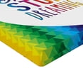 thumbnail image 2 of Ambesonne Inspirational Fitted Sheet, Rainbow Words, Twin XL Size, Multicolor, 2 of 3