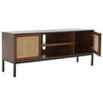 thumbnail image 5 of SAFAVIEH Zadie 1 Shelf Rattan Media Stand, Walnut/Natural (54 in. W x 15 in. D x 22 in. H), 5 of 14