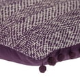 thumbnail image 4 of Parkland Collection Transitional Woven Purple Square 18" x 18" Pillow, 4 of 6