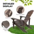 thumbnail image 5 of WILLIAMSPACE Adirondack Chairs Set of 4, Lifetime Outdoor Adirondack Chair Oversized Fire Pit Chair, Weather Resistant HDPE Patio Chair Easy Installation for Garden, Poolside, Backyard, Beach, Brown, 5 of 6