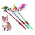 thumbnail image 2 of 3 Pcs Cat Chases Exercise Toy Fake Mouse Wand Cat Toy Interactive Cat Stick Training Toy Pole Cat Toy, 2 of 11