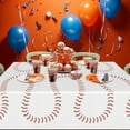 thumbnail image 6 of 3pcs Baseball Tablecloths Baseball Birthday Party Supplies Disposable Plastic Table Cloths Rectangle Waterproof Table Cover for Baseball Sports Theme Party Decorations 54"x108", 6 of 12