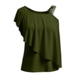 thumbnail image 4 of Neewe Womens Classic Plain Off the Shoulder Tops Oversized Summer Spring T-Shirts 2026 Daily Outfits, 4 of 8