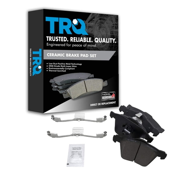 TRQ Front Ceramic Brake Pad Left & Right Set for 03-09 Volvo XC90 4.4L 2.9L BFA73272