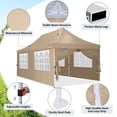 thumbnail image 6 of COBIZI 10x20 with 6 Disassembly Side Wall Pop -up Duty Sheds,for Outdoor Canopies for Party Weddings,Real-Time Sunscreen with Upgraded Roofs and Handbags,Plus 4 Sandbags,Plus 4 Sandbags,Khaki, 6 of 9