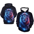 thumbnail image 4 of LAOLIUSN Lion Hoodie Animal 3D Pattern Sweatshirt Hooded Pullover with Pocket S-4XL, 4 of 7
