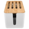 thumbnail image 4 of WHAMVOX Cord Management Box Cord Organizer Box Wires Storage Box Charge Cable Organizer with Bamboo Lid, 4 of 8