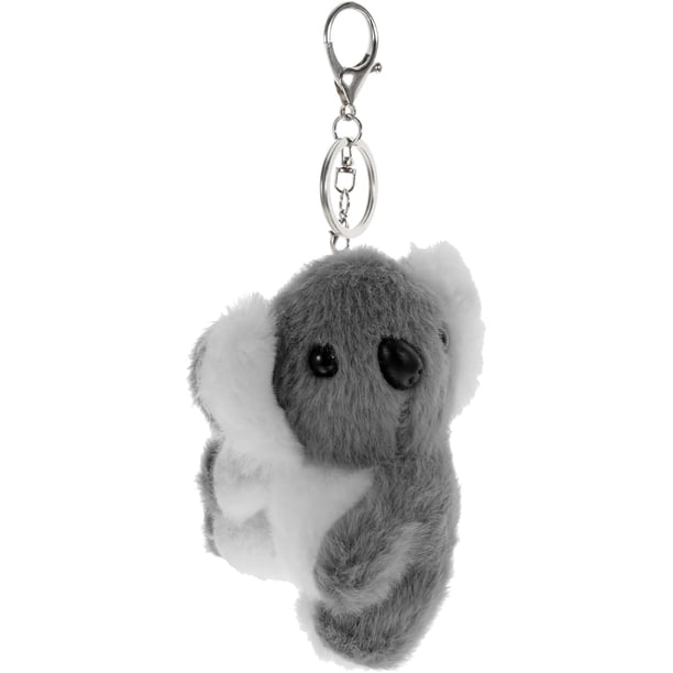Llaveros de Koala de felpa, llavero de animal de peluche, colgante, mini llavero de animal lindo y esponjoso, dijes de mochila de oso, llavero Kawaii para bolso, bolso de llave de coche