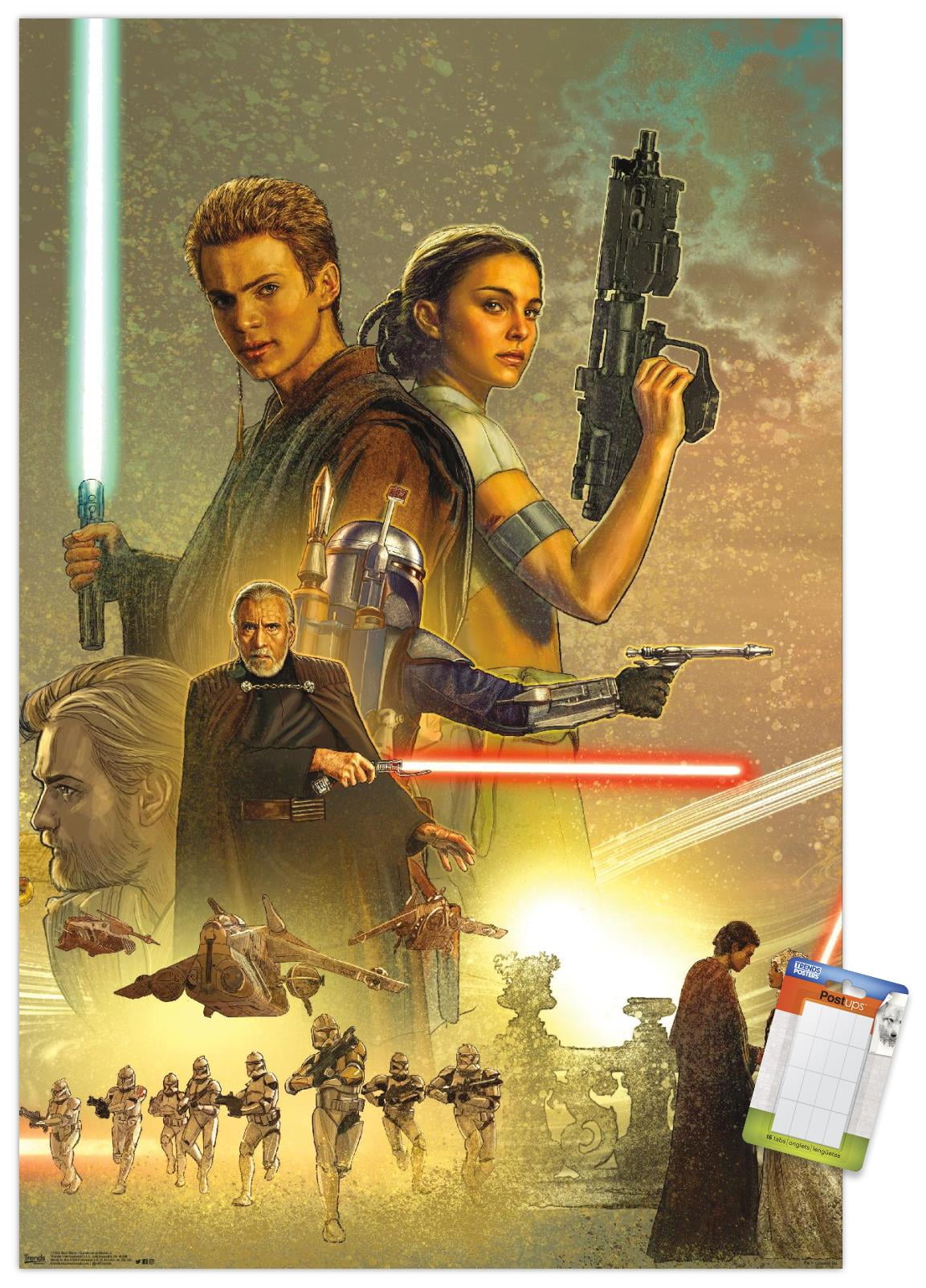 Star Wars : La Guerre Des Clones Star Wars: Attack Of The Clones - Celebration Mural Premium Poster and