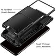 thumbnail image 3 of FYBTO Case for Galaxy S9 Plus Case Wallet 4-Slot Pocket Credit Card ID Holder Scratch Resistant Dual Layer Protective Bumper Rugged Rubber Armor Hard Shell Cover for Samsung Galaxy S9 Plus Purple, 3 of 5