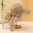 thumbnail image 2 of Sun Hats for Women Floppy Foldable Ladies Women Beach Sun Hat Beige Wide Brim Beach Hats for Women, 2 of 3