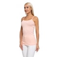 thumbnail image 2 of Women's Top Camisole Scoopneck with Straps, M, Pale Pink, by Ambesonne, 2 of 4