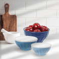 thumbnail image 6 of Set of 3 Ribbed Bowl Set with Lids - 1.6, 2.6, 3.7 Qt, 6 of 8