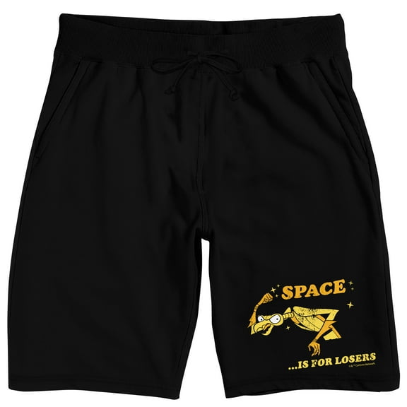 Space Ghost Coast To Coast Space Is For Losers Men's Black Sleep Pajama Shorts-XL