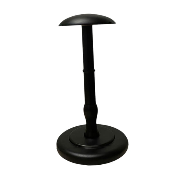 Perchero para sombreros, perchero de , soporte de madera para exhibición de joyas, soporte independiente para sombreros, soporte para pelucas Negro