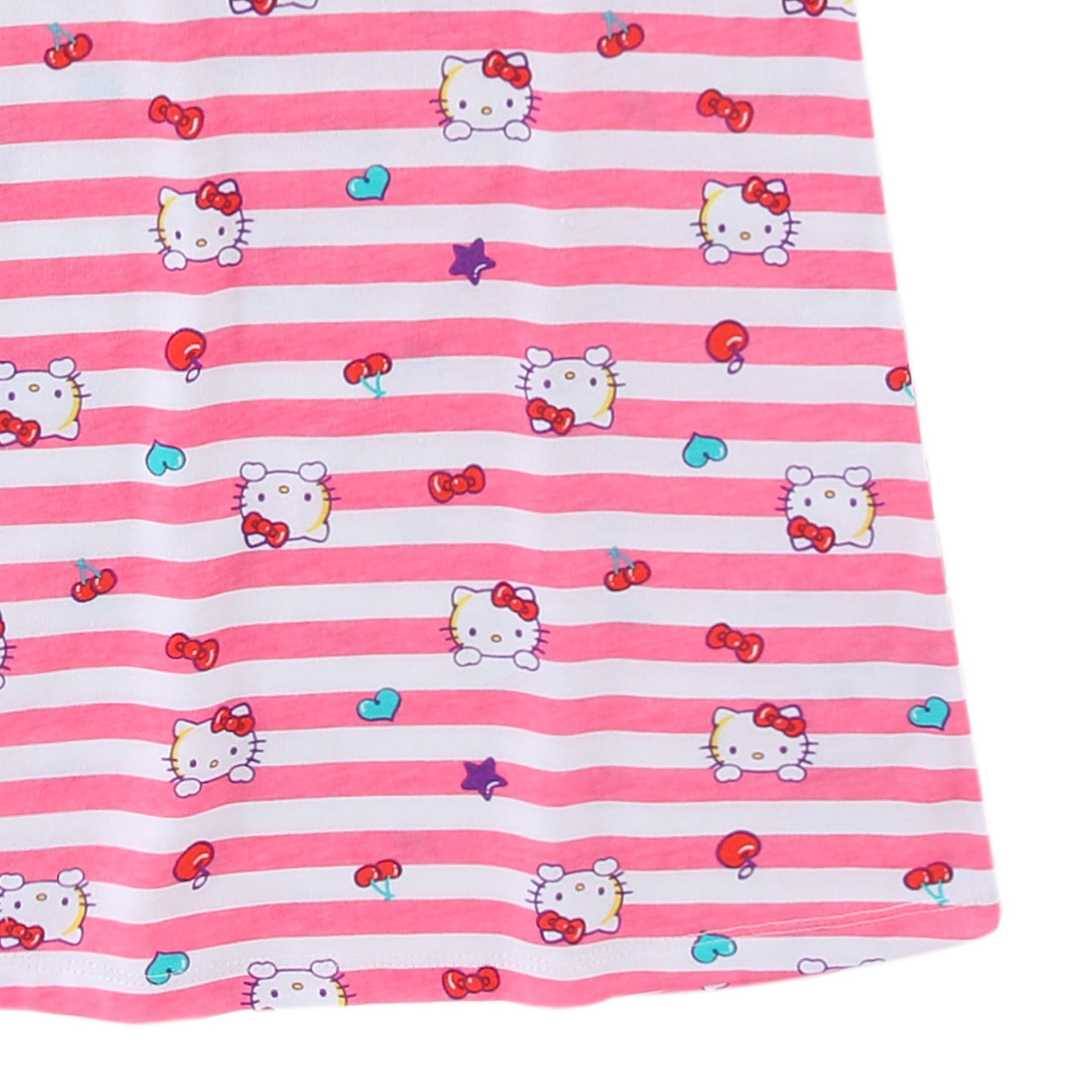 Hello Kitty Sanrio Short Sleeve Shirt and Sleeveless Dress (Girls), 2 Piece Set, Sizes 4-10