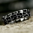thumbnail image 5 of ZMY Home Stainless Steel Skull Ring with Fifteen Mini Skulls in a Circle (11), 5 of 6
