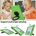 thumbnail image 3 of Kids Friednly Case for iPad 9th/8th/7th Generation 10.2 inch, EVA Foam Shoulder Strap Shockproof Protective Case with Pencil Holder Rotated Handle Bracket Stand Heat Dissipation Cover,Green, 3 of 8
