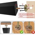 thumbnail image 3 of Wood Furniture Legs 4 inch Sofa Legs Pack of 4 Square Couch Legs Brown Mid-Century Modern Replacement Legs for Armchair Recliner Coffee Table Dresser, 3 of 6