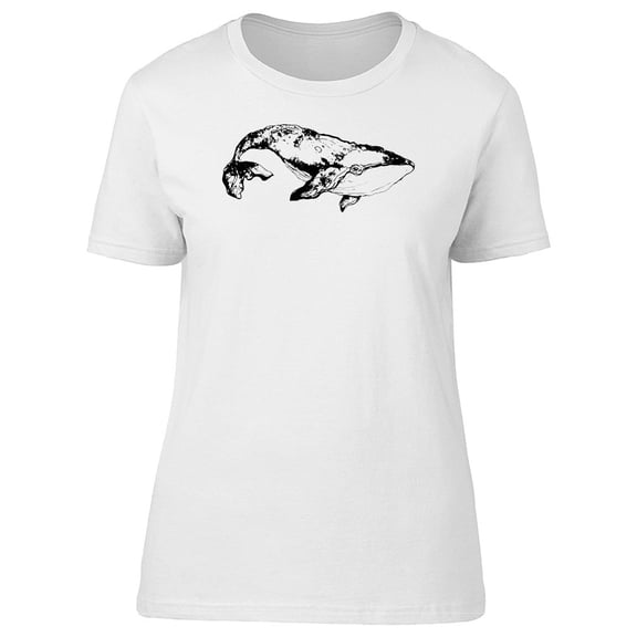 Beautiful Grunge Whale Sketch Tee Men's -Image by Shutterstock