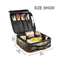 thumbnail image 3 of FORMRS Travel Makeup Bag Large Capacity Train Case Cosmetic Organizer with Adjustable Dividers, Snow Mountains, 3 of 8