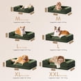 thumbnail image 4 of Cama ortopédica para perros EHEYCIGA, impermeable, espuma viscoelástica XL, verde oscuro, 4 of 9