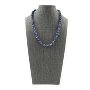 Blue Lapis Lazuli Bead Gemstone Necklace Chakra Healing Stone Womens Jewelry
