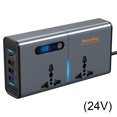 thumbnail image 3 of Convertidor automático 12-24V a CA 220V 4 USB inversor coche QC3.0 enchufe cargador rápido, 3 of 8