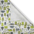 thumbnail image 6 of Ambesonne Ecology Valance & Curtain, Simple Bins and Symbols, 55"x24", Yellow Green Grey and White, 6 of 7