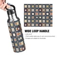 thumbnail image 4 of Yayeee 20oz Insulated Water Bottle Double Wall Stainless Steel with Flip Straw Lid, Square Harmony, 4 of 7
