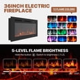 thumbnail image 5 of LazySunsets 80" Farmhouse Fireplace TV Stand for TVs Up to 90 Inches, Media Console with 36" Color Changing Electric Fireplace Insert, Barn Doors, Storage Drawers & Adjustable Shelves, White, 5 of 7