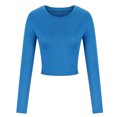 thumbnail image 6 of Chbgutlmr Crop Tops for Women Basic Loose Casual Workout Tops Crewneck Solid Color Going out Athletic Blouses, 6 of 6