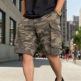 thumbnail image 2 of XDZJLR Big And Tall Mens Cargo Shorts Camo Casual Lightweight Pocket Workout Beach Summer Outdoor Breathable Elastic Waist Blend Hiking Shorts 2Xl, 2 of 4