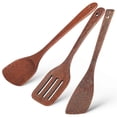 thumbnail image 1 of Wooden Spatula Set for Kitchen Use with Nonstick Surface and Rustic Charm Multi 3pcs, 1 of 2