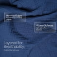 thumbnail image 2 of Queen 100% Cotton 4 Layered Blanket [Navy Blue], 410017, 2 of 15