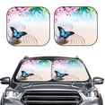 thumbnail image 2 of Xecao Butterfly In Blossoms Zen for Foldable Car Sun Shades (2-Pack) offer sun protection with an easy-fold design for convenient windshield shading., 2 of 7