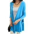 thumbnail image 2 of Cardigan Long pour Femme à Manches Longues, Mince, Printemps Été Automne, Cardigan, 2 of 5