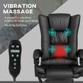 thumbnail image 4 of Vinsetto Vibration Massage Office Chair with Heat, Footrest, Black, 4 of 10
