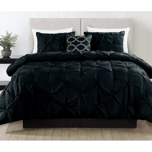 Casa Platino Bedding Comforter Set, 4 Piece Pinch Pleat Down