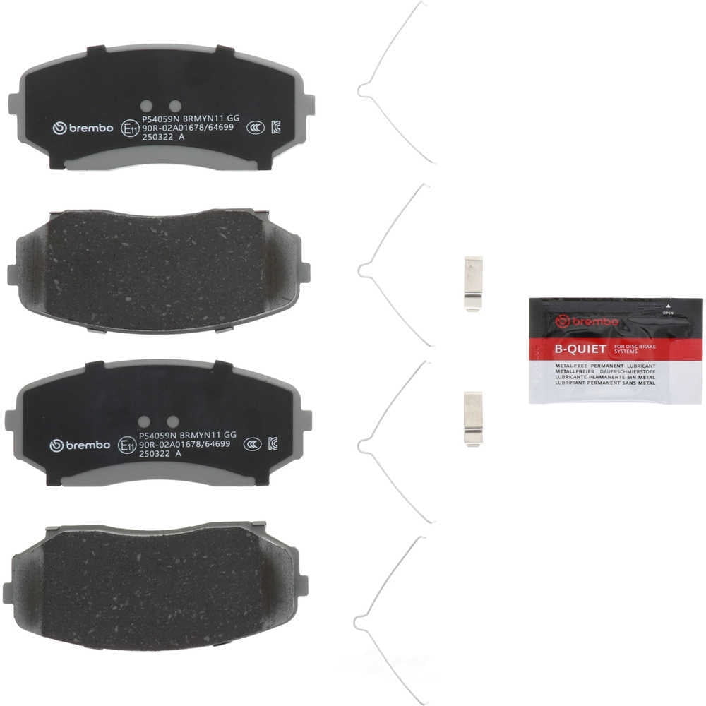 Brembo P54059N PRIME Ceramic Brake Pad Set