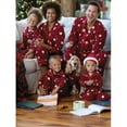 thumbnail image 3 of Viworld Family Matching Christmas Pajamas Set Classic Santa Claus Print Button Down Tops Long Pants Home Sleepwear, 3 of 8